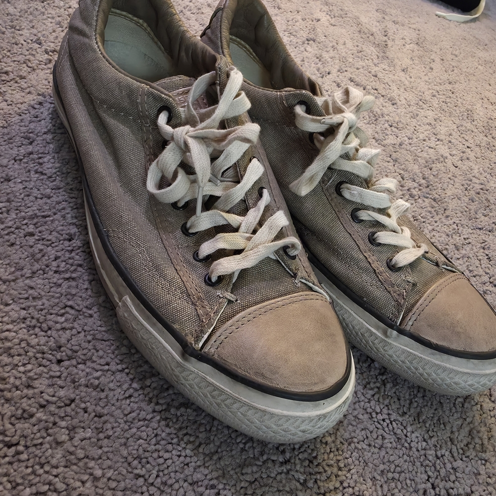 Converse Men's Chuck Taylor Sneakers in Brown and White
